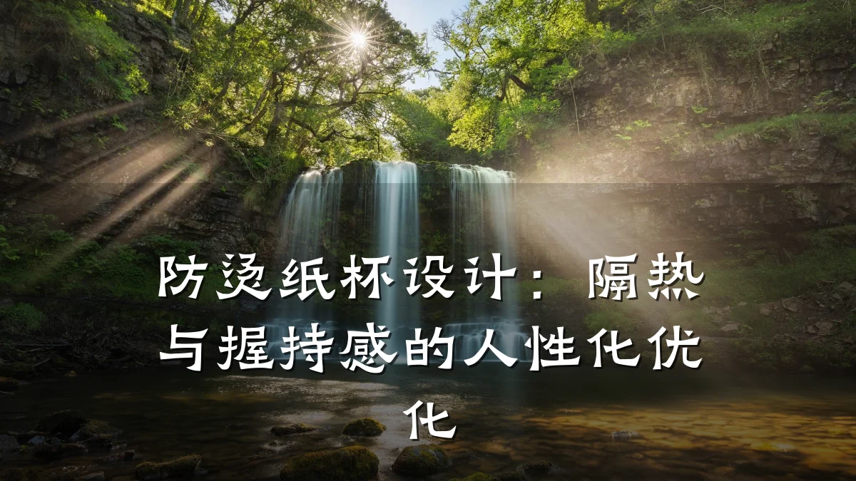 防烫纸杯设计：隔热与握持感的人性化优化