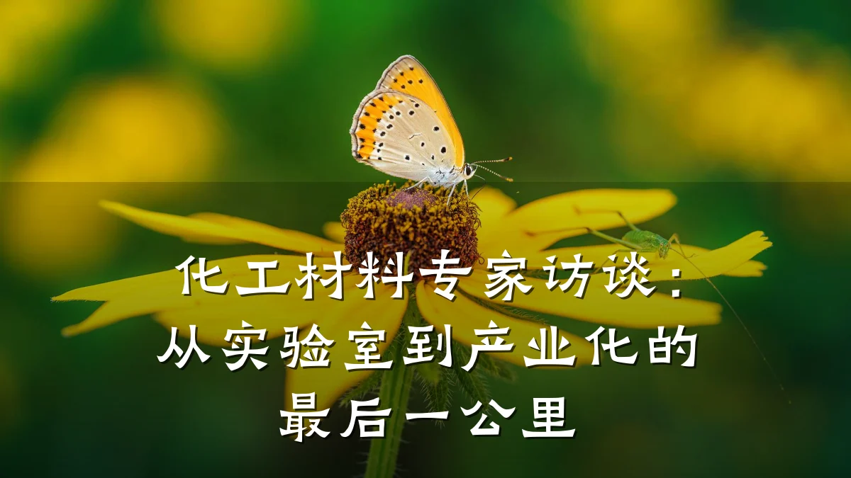 化工材料专家访谈：从实验室到产业化的最后一公里