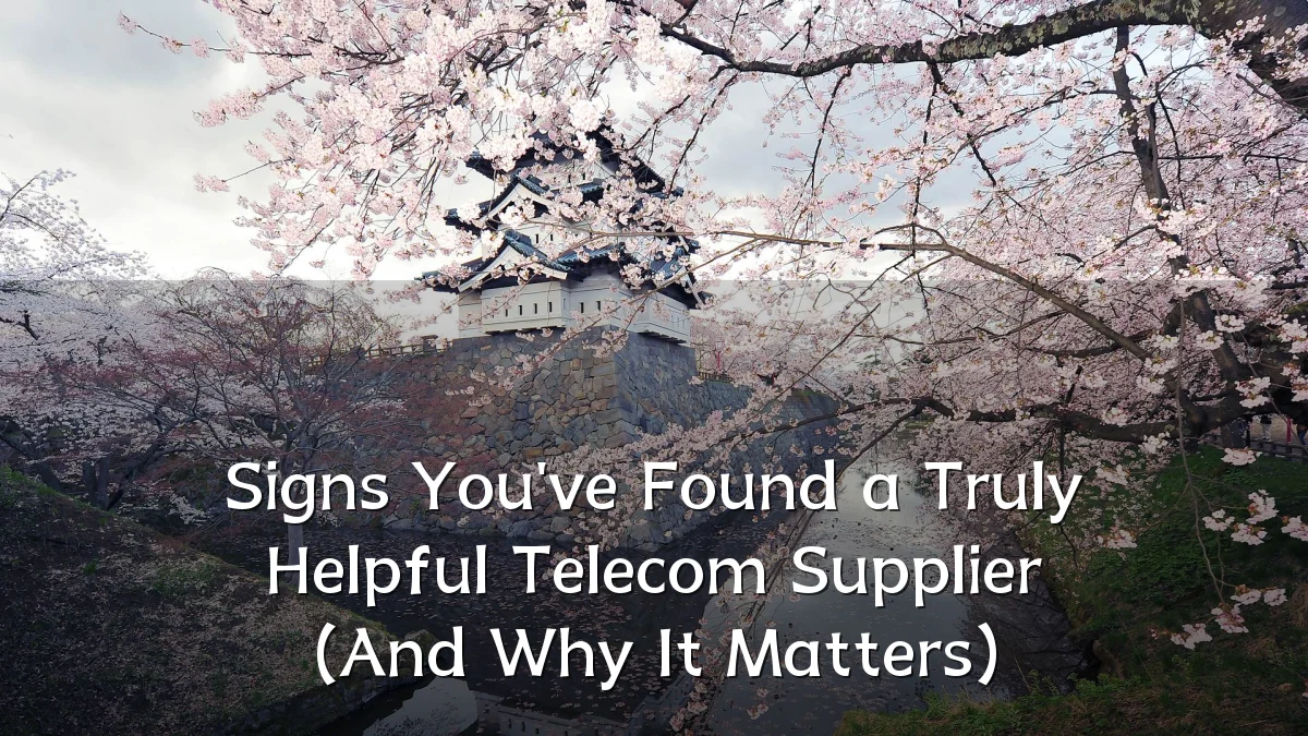 Signs You've Found a Truly Helpful Telecom Supplier (And Why It Matters)